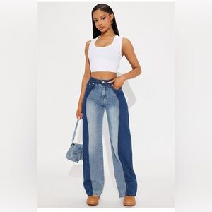 Two-Tone Blue Women's Jeans
